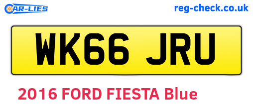 WK66JRU are the vehicle registration plates.