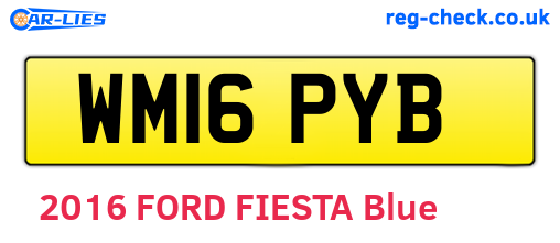 WM16PYB are the vehicle registration plates.