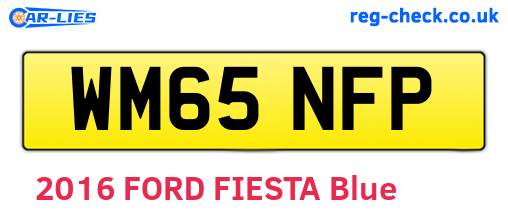 WM65NFP are the vehicle registration plates.
