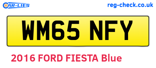 WM65NFY are the vehicle registration plates.