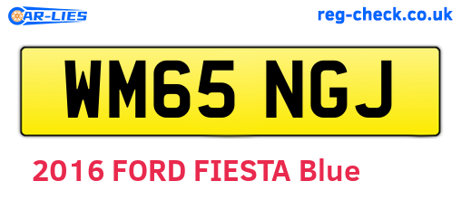 WM65NGJ are the vehicle registration plates.