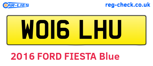 WO16LHU are the vehicle registration plates.