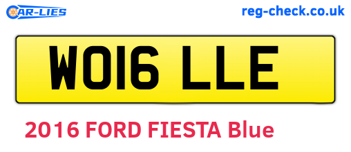 WO16LLE are the vehicle registration plates.