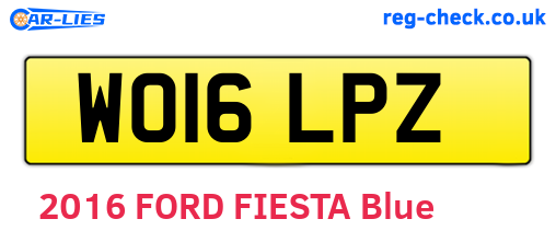 WO16LPZ are the vehicle registration plates.