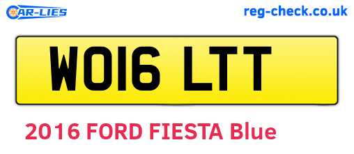 WO16LTT are the vehicle registration plates.