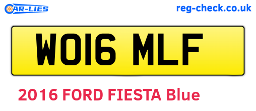 WO16MLF are the vehicle registration plates.