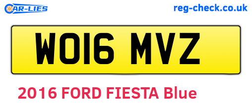 WO16MVZ are the vehicle registration plates.