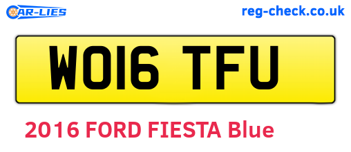 WO16TFU are the vehicle registration plates.
