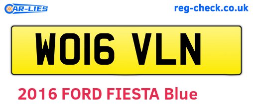 WO16VLN are the vehicle registration plates.