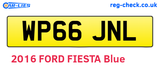 WP66JNL are the vehicle registration plates.