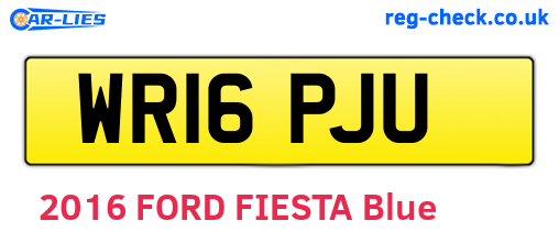 WR16PJU are the vehicle registration plates.