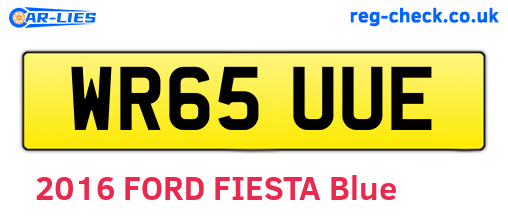 WR65UUE are the vehicle registration plates.