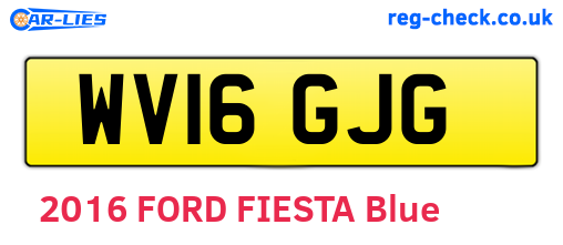 WV16GJG are the vehicle registration plates.