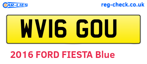 WV16GOU are the vehicle registration plates.