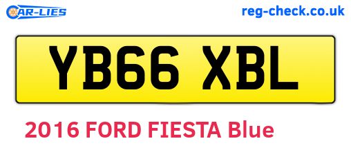 YB66XBL are the vehicle registration plates.