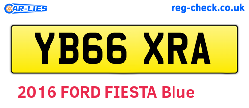 YB66XRA are the vehicle registration plates.