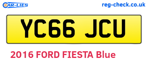 YC66JCU are the vehicle registration plates.