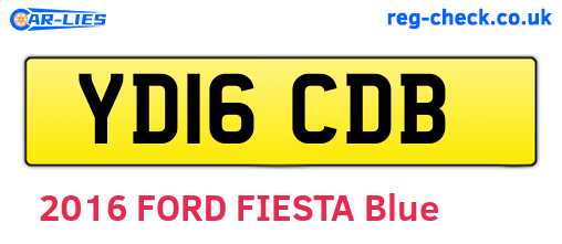 YD16CDB are the vehicle registration plates.