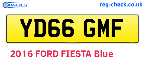 YD66GMF are the vehicle registration plates.