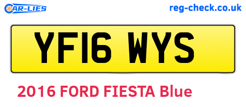 YF16WYS are the vehicle registration plates.