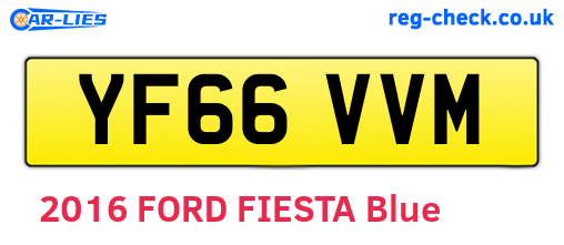 YF66VVM are the vehicle registration plates.