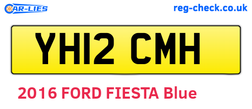 YH12CMH are the vehicle registration plates.