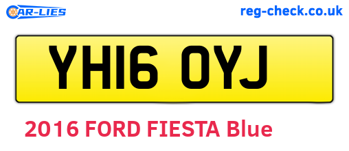 YH16OYJ are the vehicle registration plates.