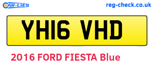 YH16VHD are the vehicle registration plates.