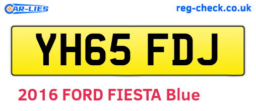YH65FDJ are the vehicle registration plates.