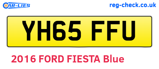 YH65FFU are the vehicle registration plates.