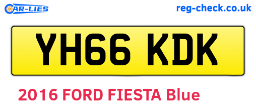 YH66KDK are the vehicle registration plates.
