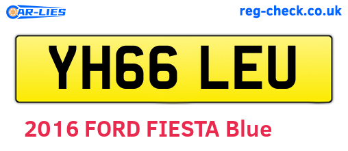 YH66LEU are the vehicle registration plates.