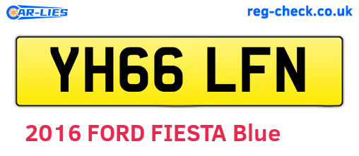 YH66LFN are the vehicle registration plates.