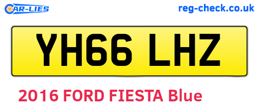 YH66LHZ are the vehicle registration plates.