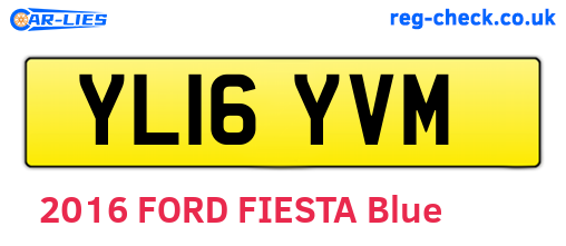 YL16YVM are the vehicle registration plates.