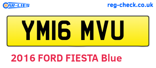 YM16MVU are the vehicle registration plates.