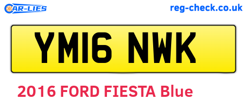 YM16NWK are the vehicle registration plates.