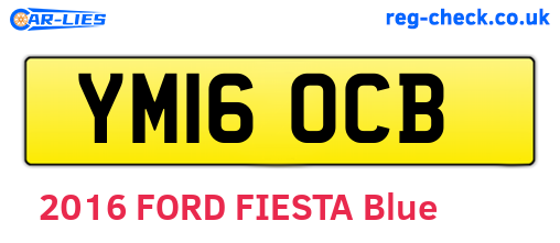 YM16OCB are the vehicle registration plates.
