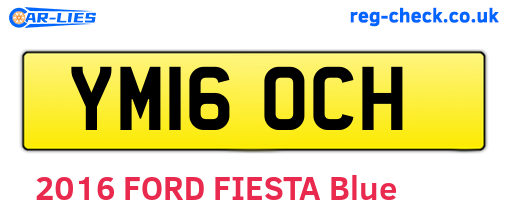 YM16OCH are the vehicle registration plates.