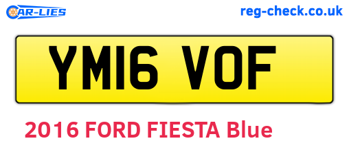 YM16VOF are the vehicle registration plates.
