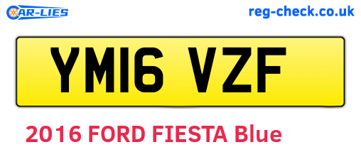 YM16VZF are the vehicle registration plates.