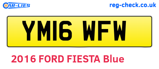 YM16WFW are the vehicle registration plates.