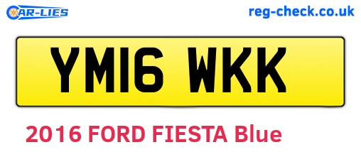 YM16WKK are the vehicle registration plates.