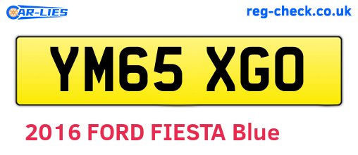 YM65XGO are the vehicle registration plates.