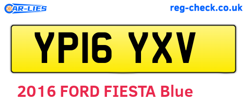 YP16YXV are the vehicle registration plates.