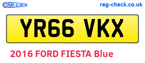YR66VKX are the vehicle registration plates.