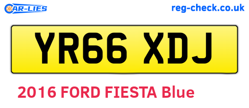 YR66XDJ are the vehicle registration plates.