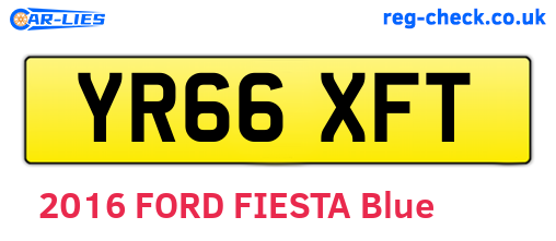 YR66XFT are the vehicle registration plates.