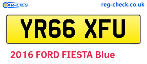 YR66XFU are the vehicle registration plates.