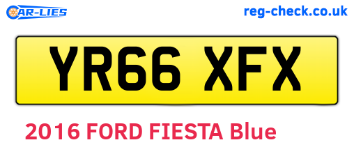 YR66XFX are the vehicle registration plates.